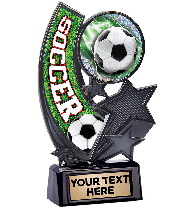 6 1/4" Soccer Onyx Icicle Trophy