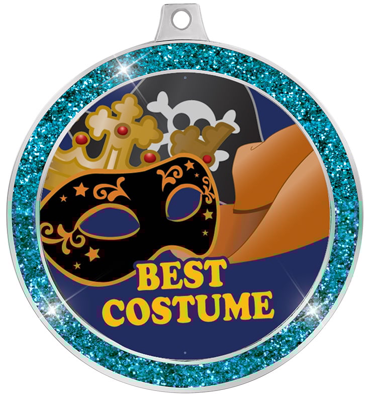 2 1/2" Teal Glitter Insert Medal