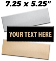 7.25"W x 5.25"H Engraving Plates