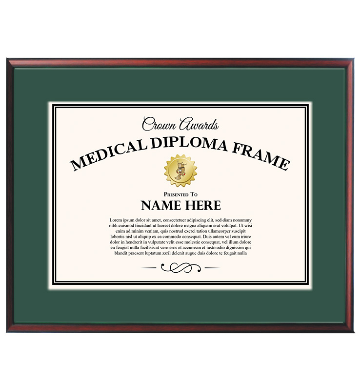 Mahogany Medical Diploma Frame