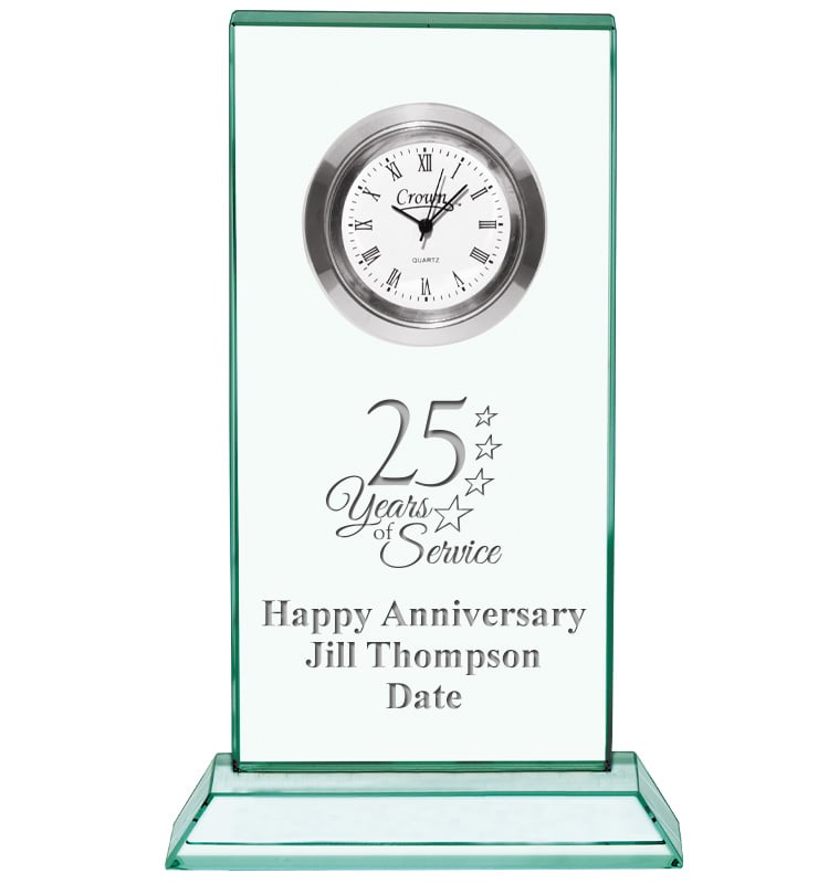 Jade Duo Crystal Clock