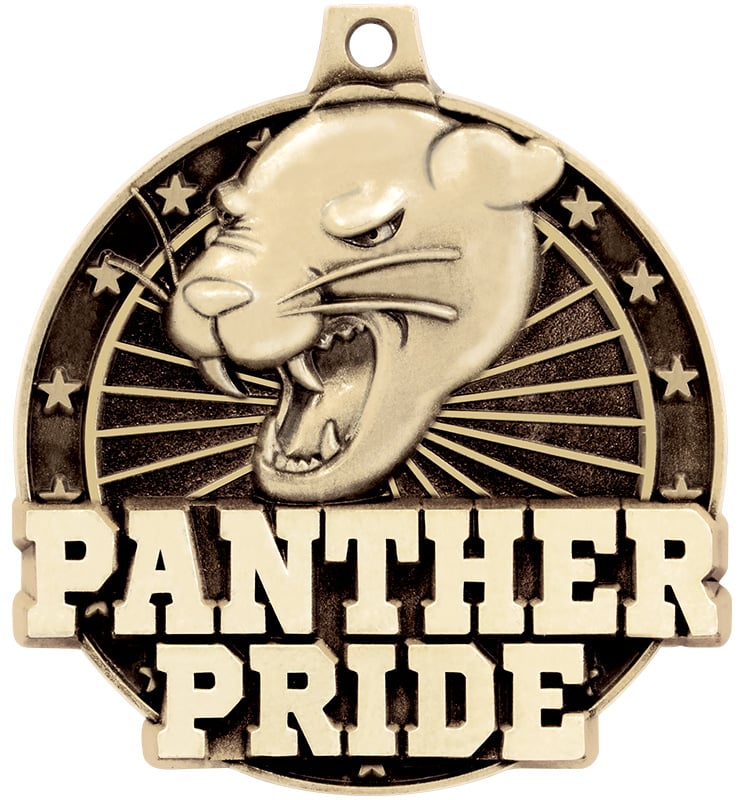 2" 3D Panther Pride Medal