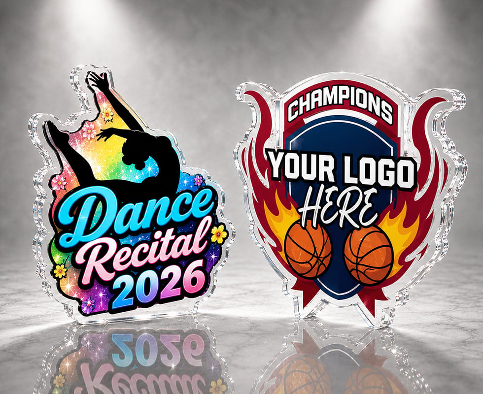 1 3/4" Custom Cut Acrylic Pin