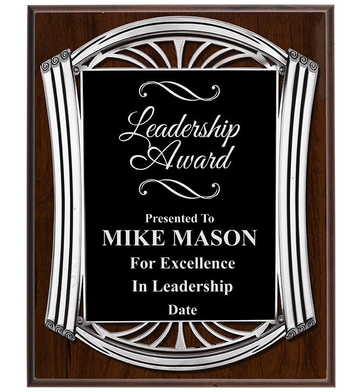 Roman Silver Wood Plaque