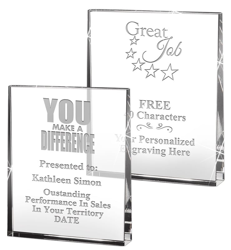 Goodview Wedge Crystal Awards