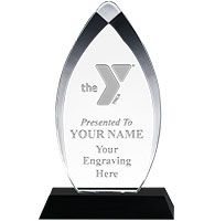 YMCA Tear Drop Acrylic