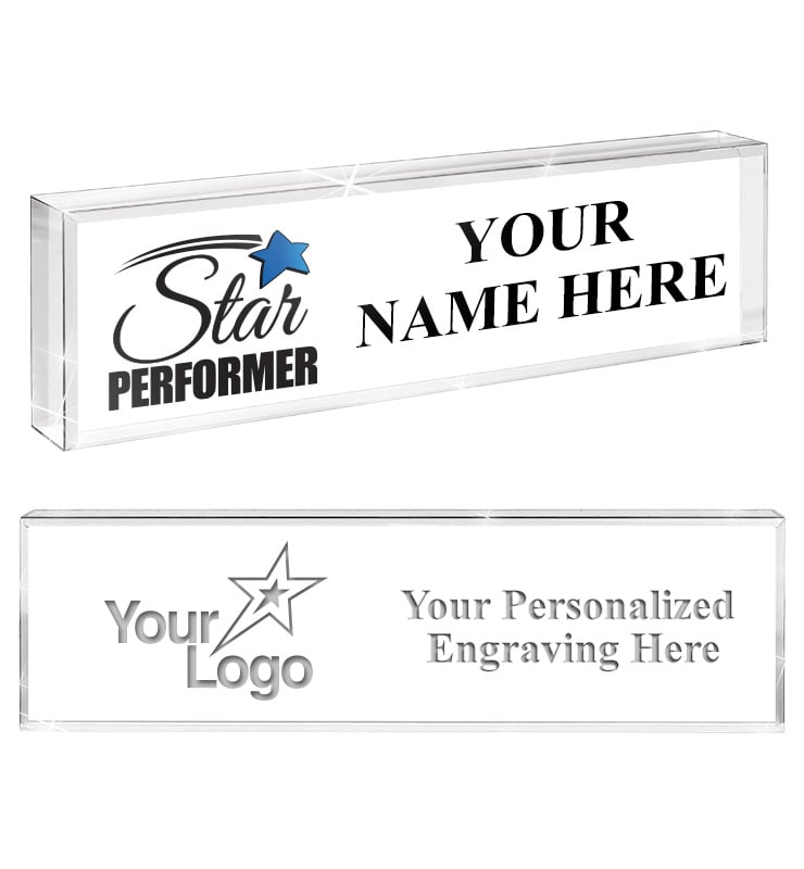 Desk Nameplate Crystal