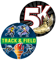 2" Track & Field Stickers
