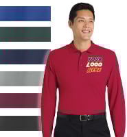 Men's Long Sleeve Silk Touch Polo