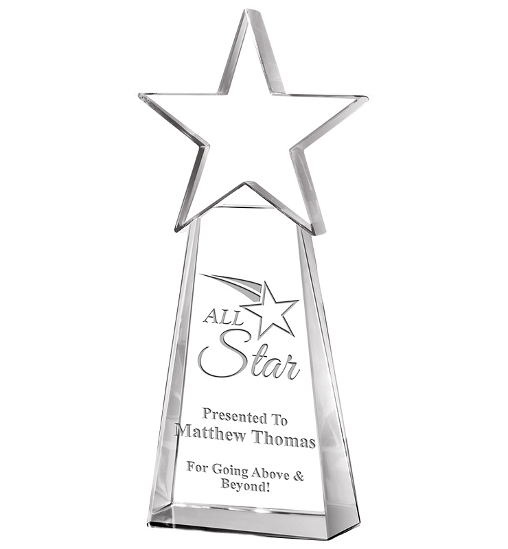 Clear Dynostar Crystal Awards