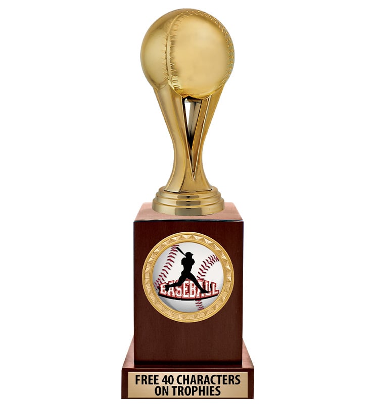 10" Antique Wood Base Trophy