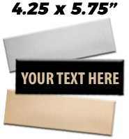 4.25"W x 5.75"H Engraving Plates