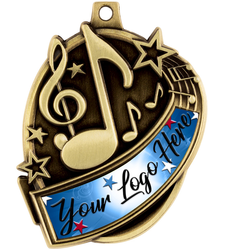 2 1/3" Custom Kudos Music Medals