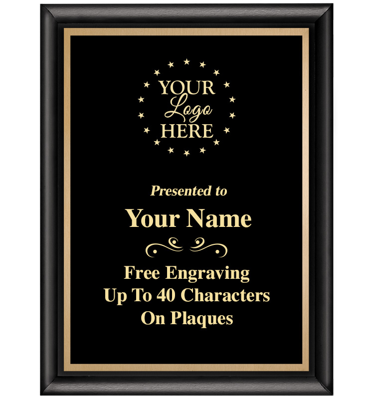 Classic Black Shiny Vertical Plaques