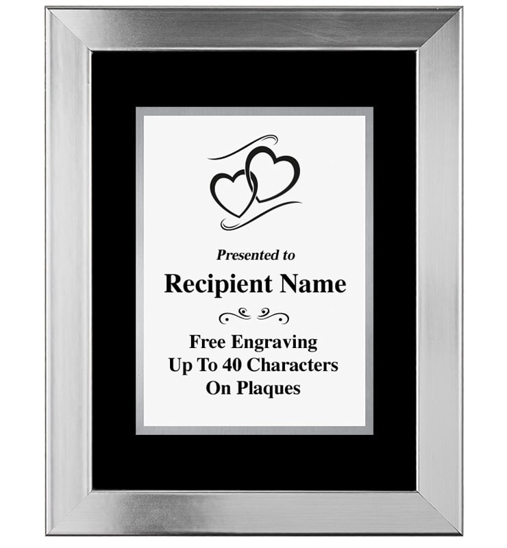 Platinum Wedding Frame Plaque
