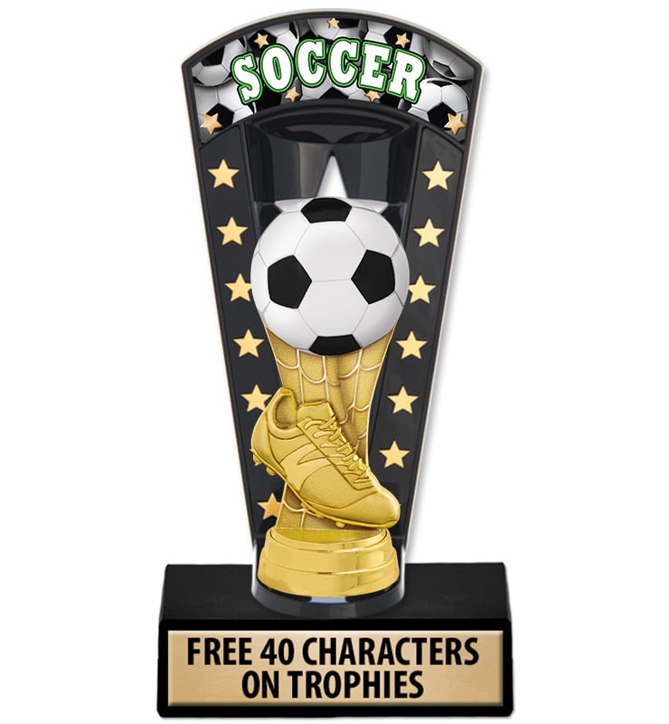 7 3/4" Soccer Banner Backdrop Trophies