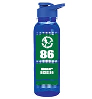 Blue School Spirit Water Bottle 24oz - Green White