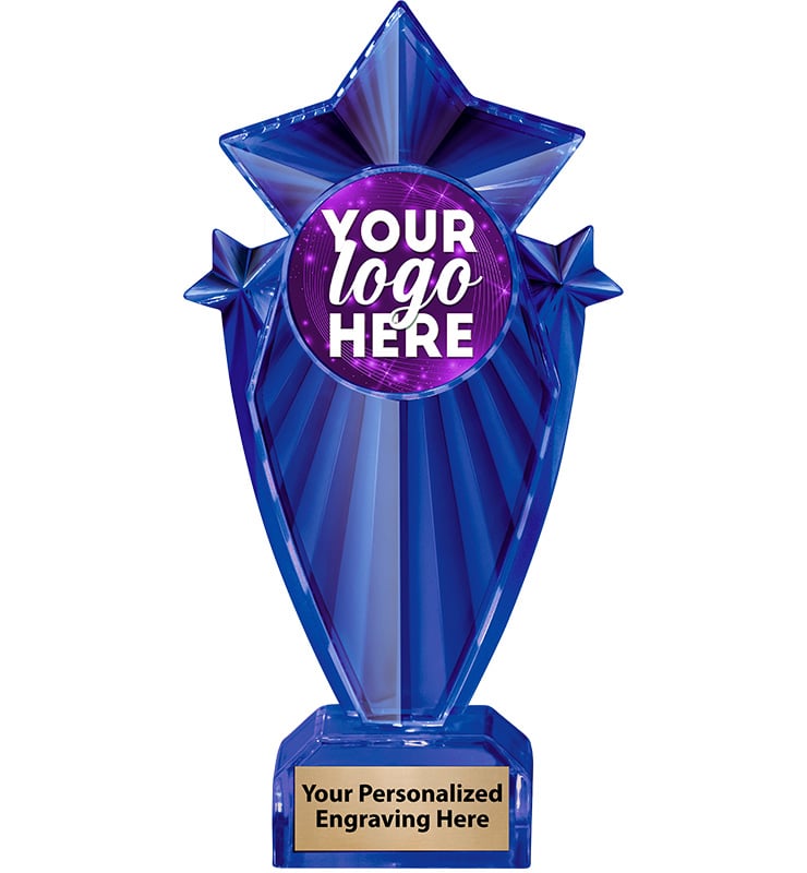 8" Stargram Blue Icicle Trophy