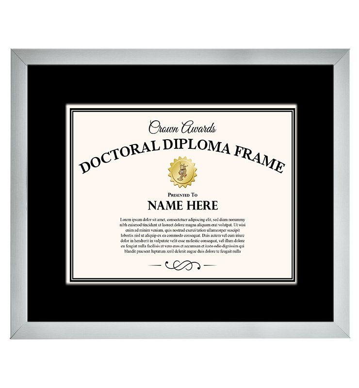 Silver Doctorate Diploma Frame&nbsp;