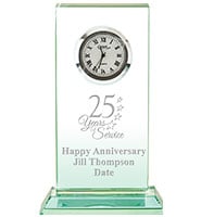 Jade Duo Crystal Clock