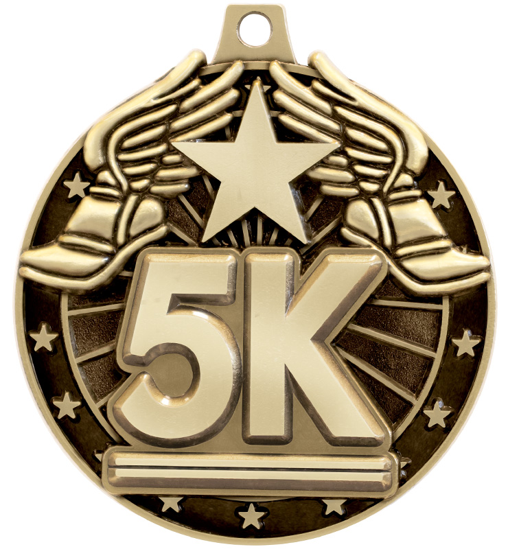 2" 3D 5K Medal