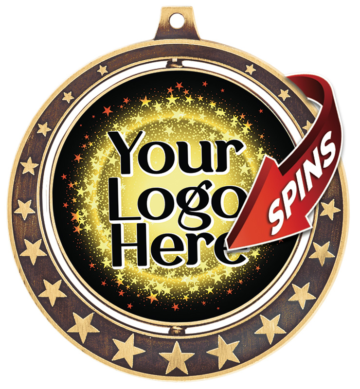 2 3/4" Starburst Spin Insert Medals