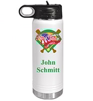 White Color Printed Water Bottle 20oz