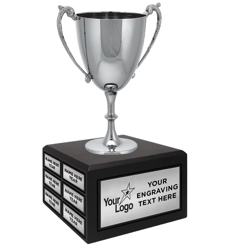 Silver Metal Virtue Cup Perpetual Trophy