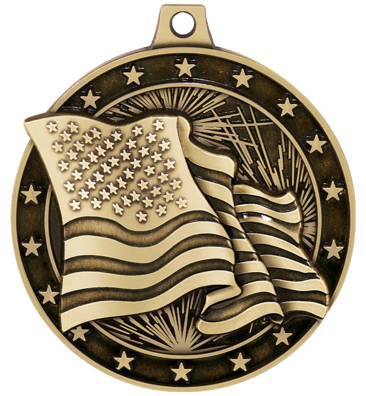 2" 3D Flag Medals