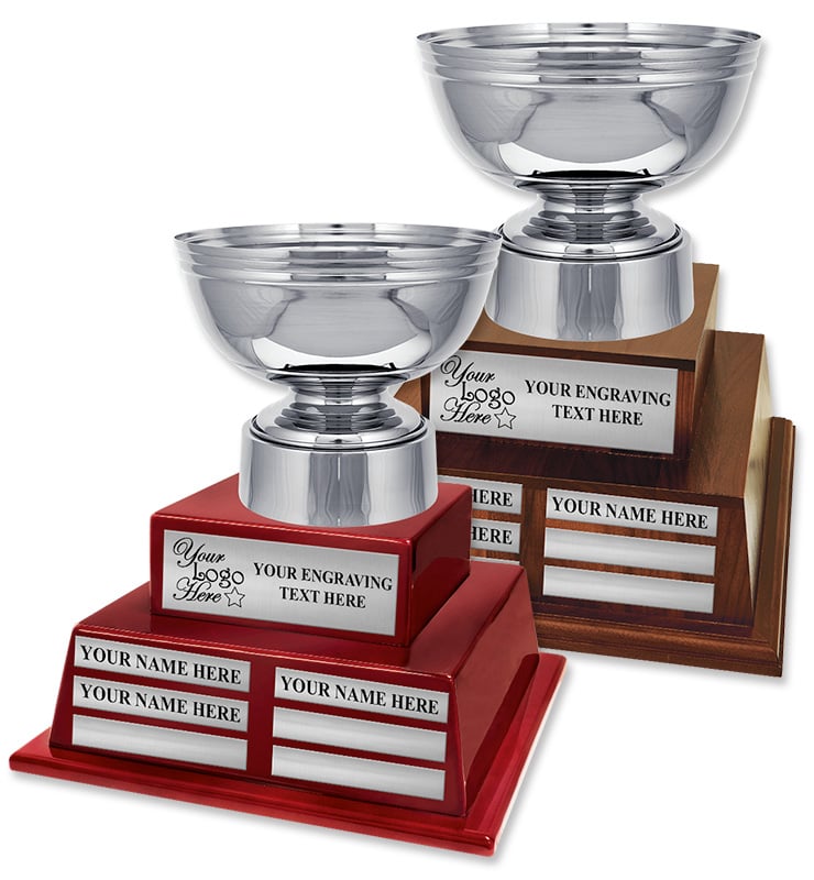 Metal Rose Bowl Champion Perpetual Cup Trophy