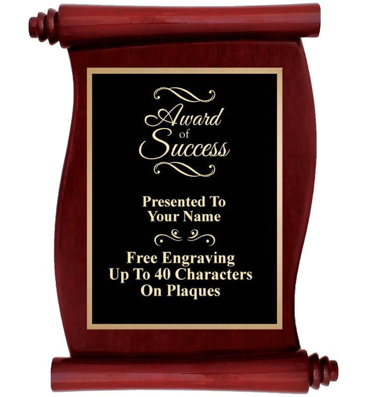 Scroll Rosewood Plaque