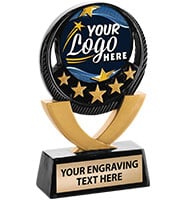 Five Star Black And Gold Insert Sculpture