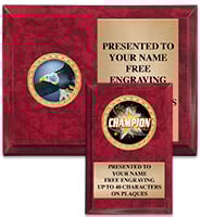 Red Marbleized Insert Plaques