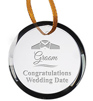 Round Crystal Wedding Ornament