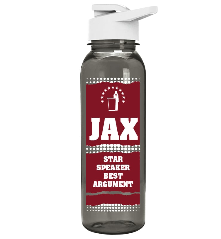 Gray School Spirit Water Bottle 24oz - Maroon White