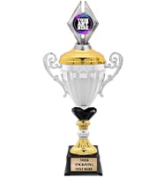 Accolade Silver Metal Crystalline Insert Holder Cup Trophies