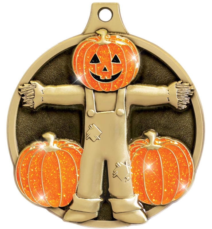 2" Scarecrow Glitter Medal