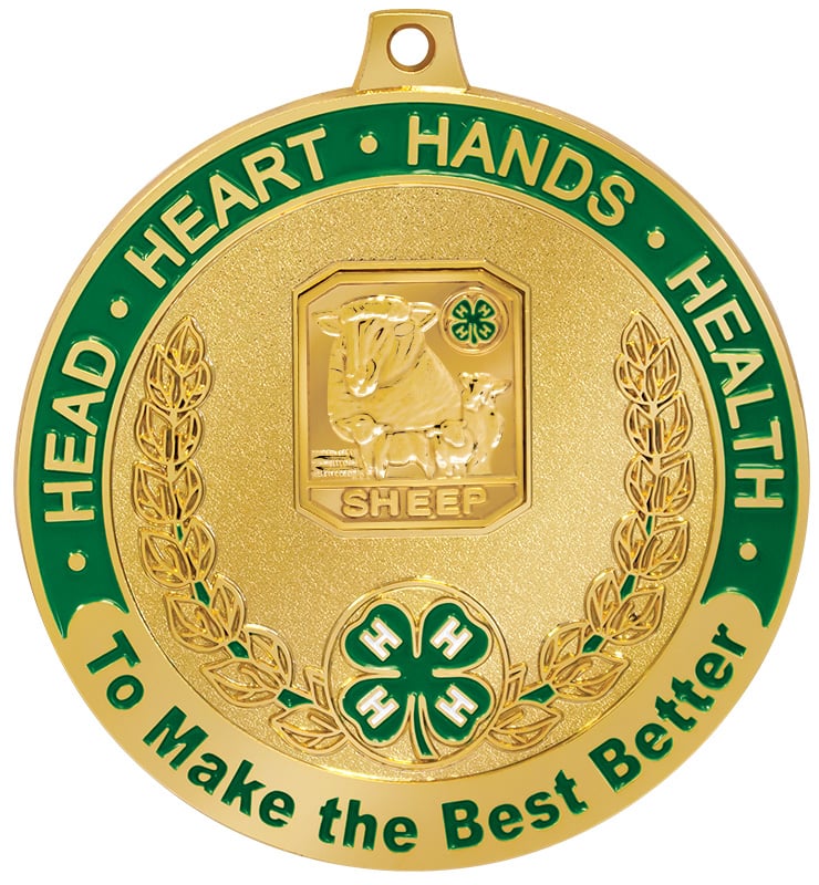 2 1/2" 4-H Sheep Medal