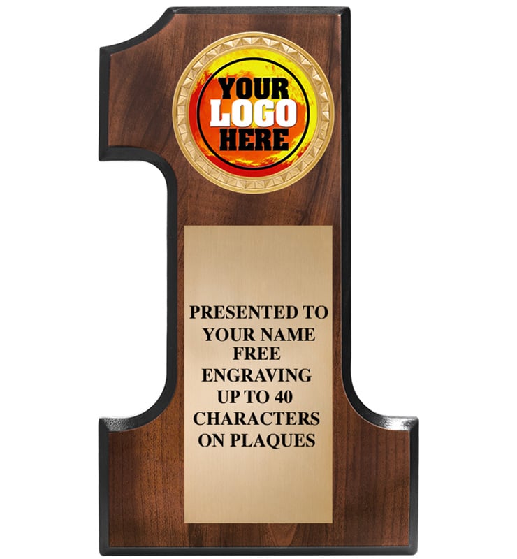 Number One Wood Plaque With Insert