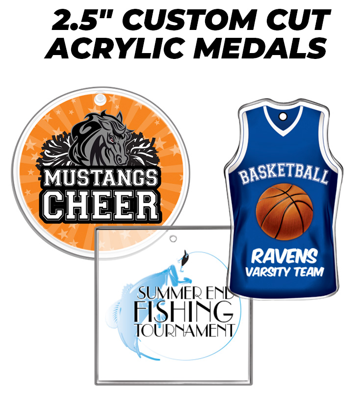 2 1/2" Custom Cut Acrylic Medal