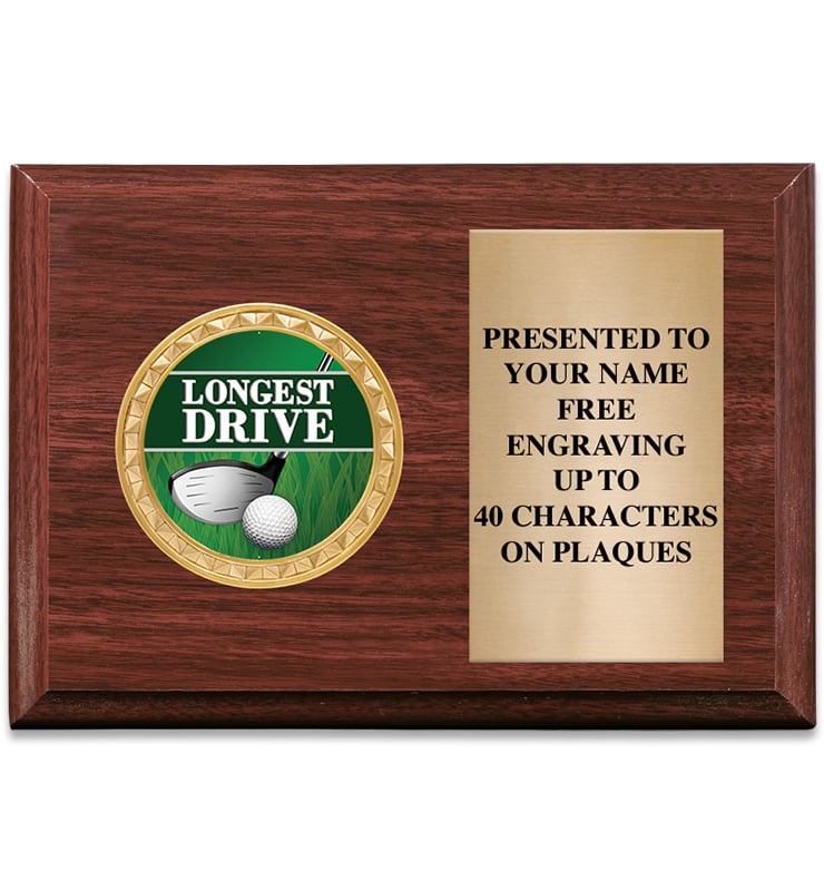 Horizontal Wood Golf Insert Plaque