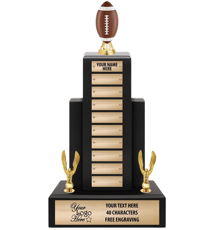 Black Wood Fantasy Football Perpetual Championship Trophies