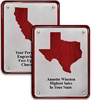 Rosewood Floating State Plaques