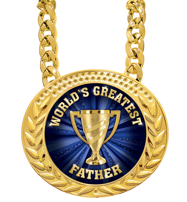 6" Famous World's Greatest Father Insert Medals