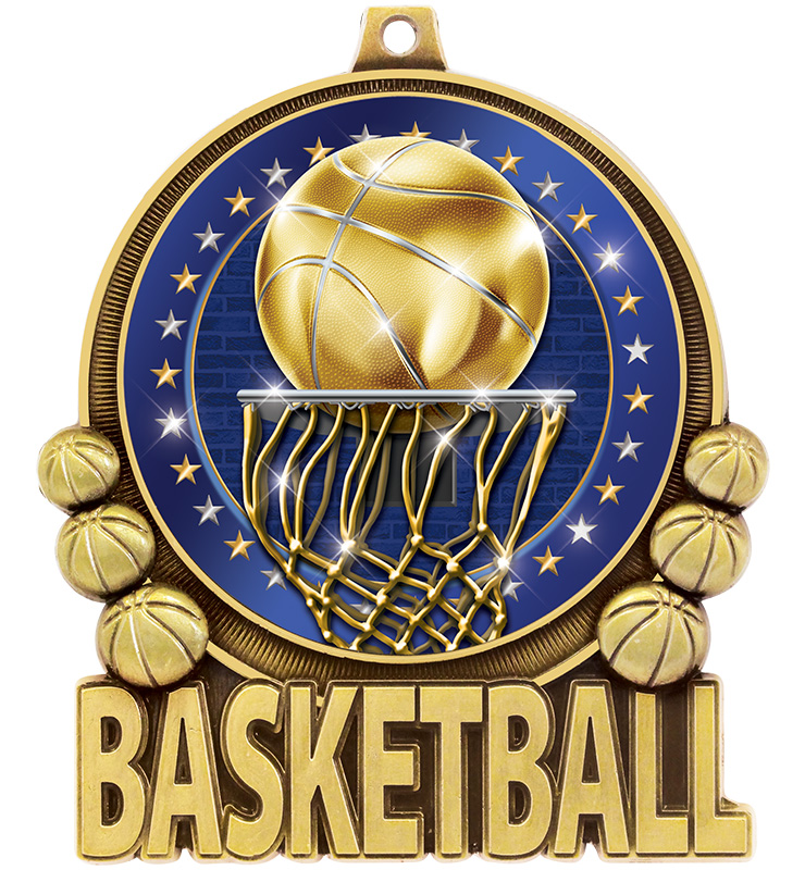 3" Basketball Double Action 2.0 Medals