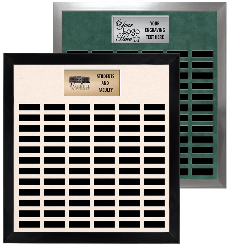 72 Plate Portrait Frame Perpetual Plaque