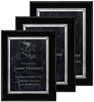 Grey Marble Flourish Plaques