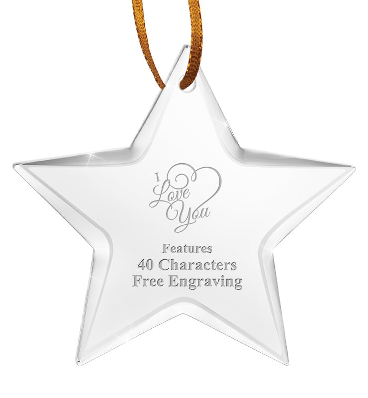 3 1/2" Star Acrylic Ornament