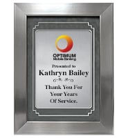Premium Silver Frame Plaque With Silver Plate