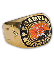 Custom Insert Gold Championship Ring